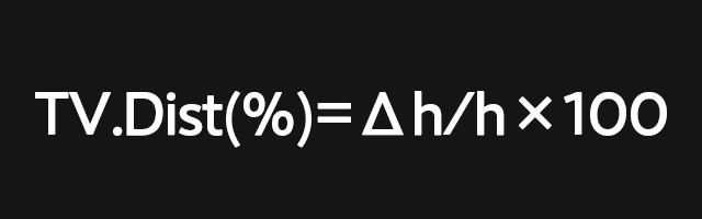 TV.Dist（%）=Δh/h×100